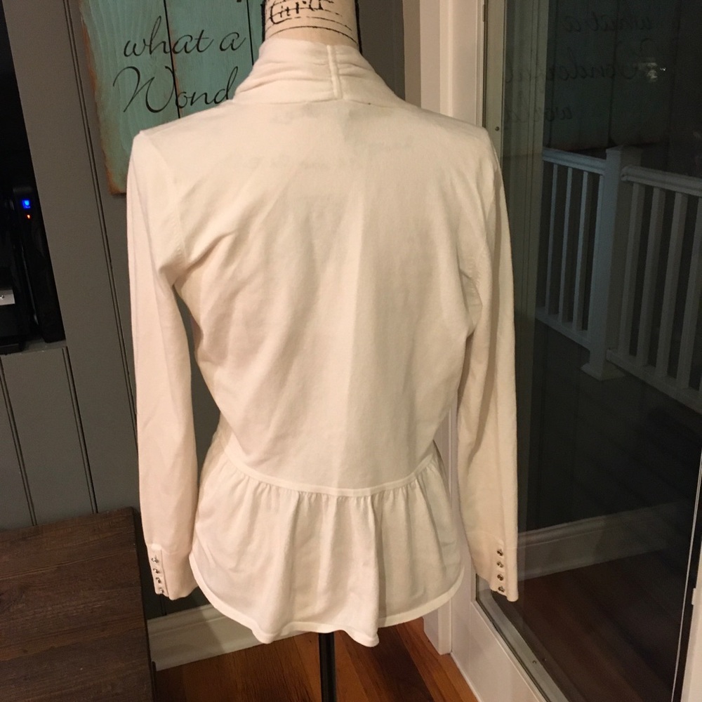 WHBM white cardigan